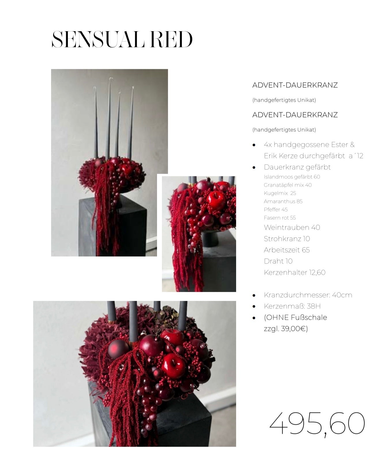 Adventkranz SENSUAL RED