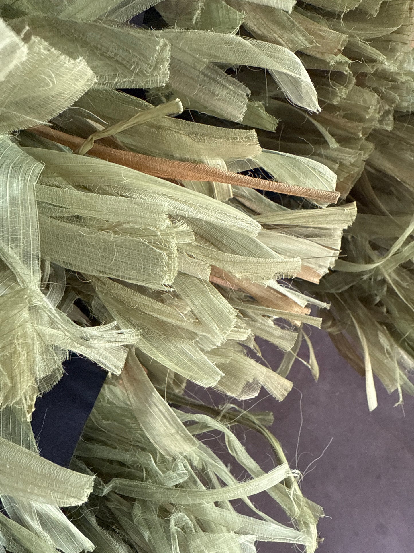 Pflanzenfasern gefärbt - grün