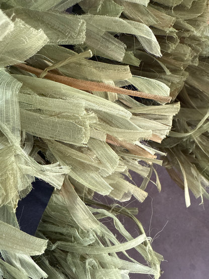 Pflanzenfasern gefärbt - grün