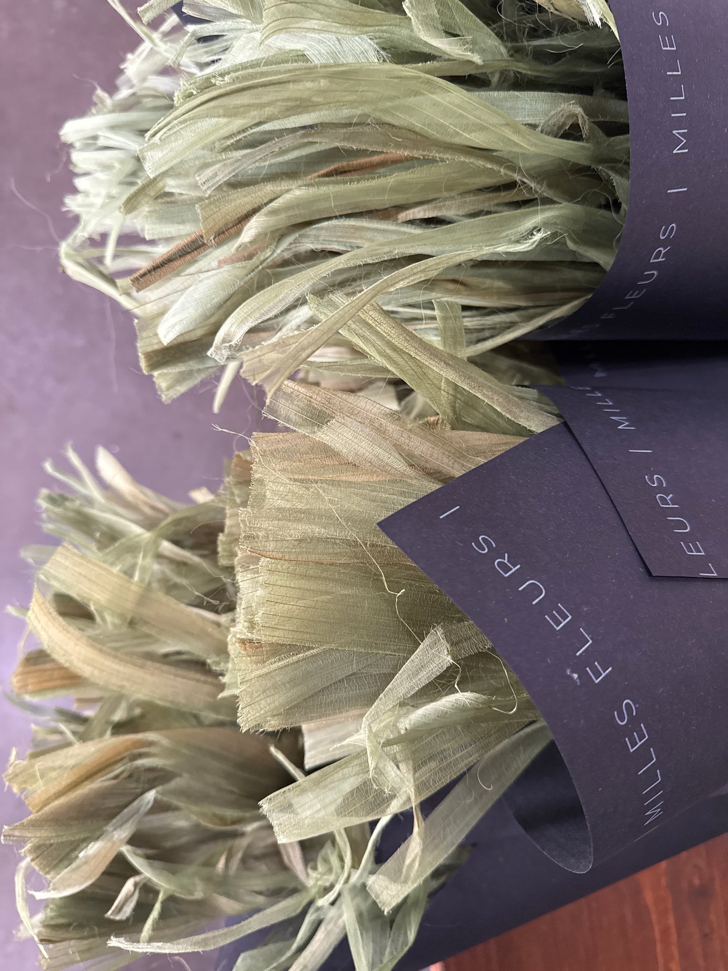 Pflanzenfasern gefärbt - grün