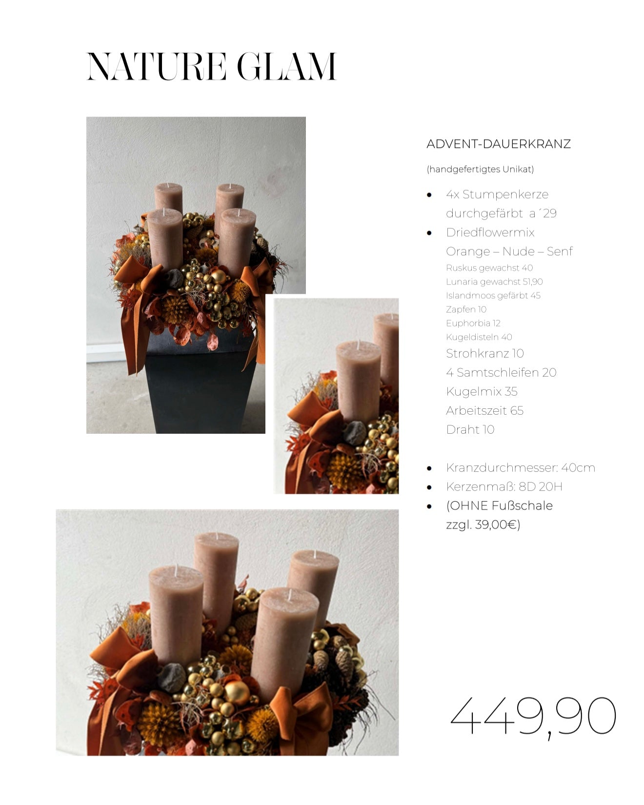 Adventkranz NATURE GLAM