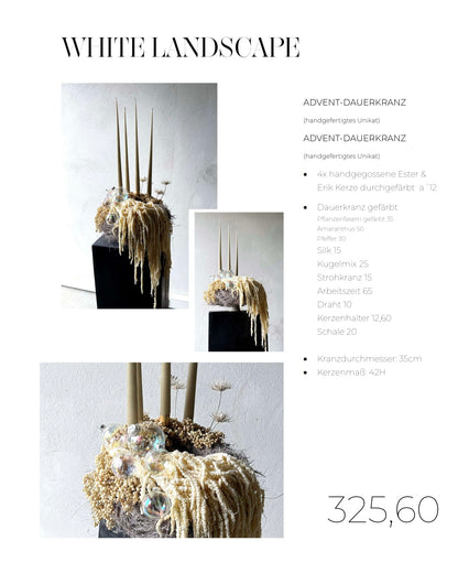 Adventkranz WHITE LANDSCAPE