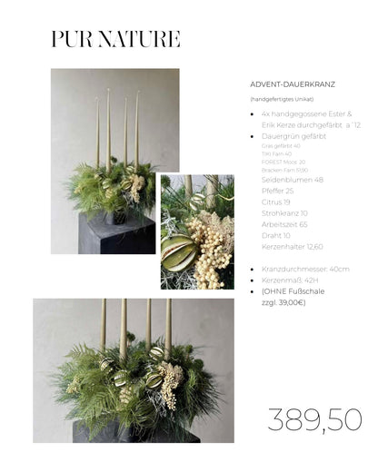 Adventkranz GREEN SPARKLING