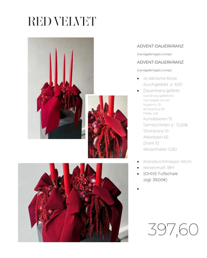 Adventkranz Red Velvet