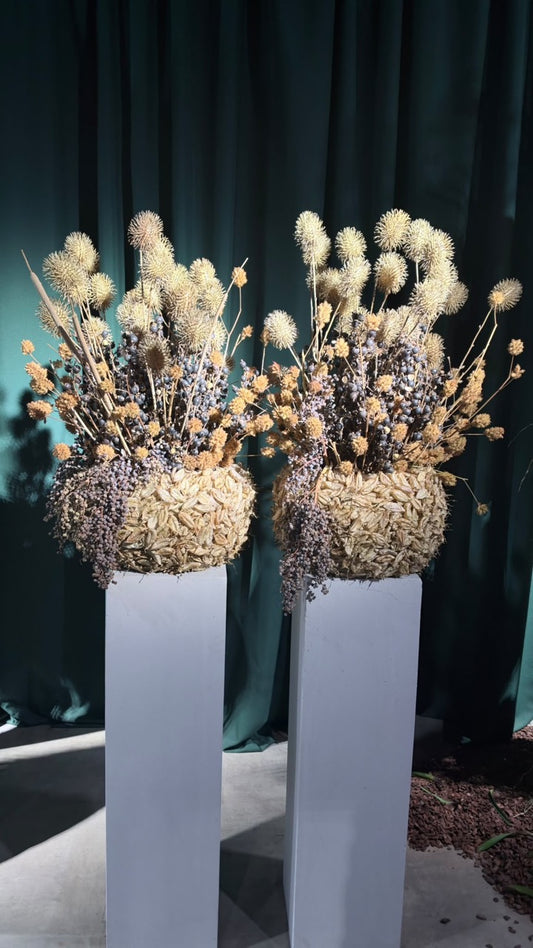 Trockenblumen Schalenobjekt