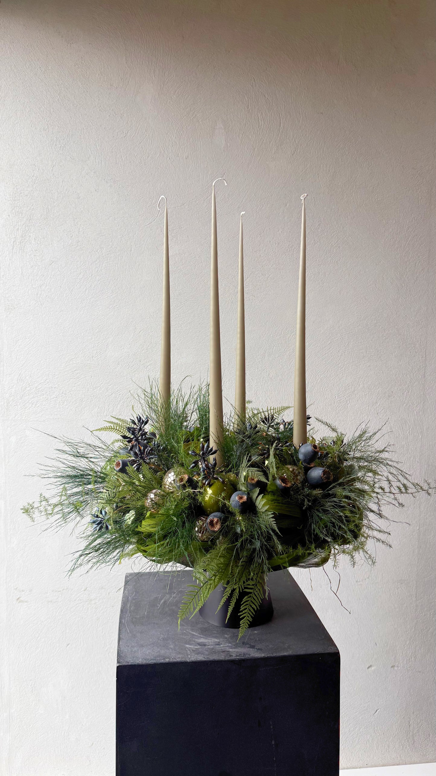 Adventkranz GREEN SPARKLING