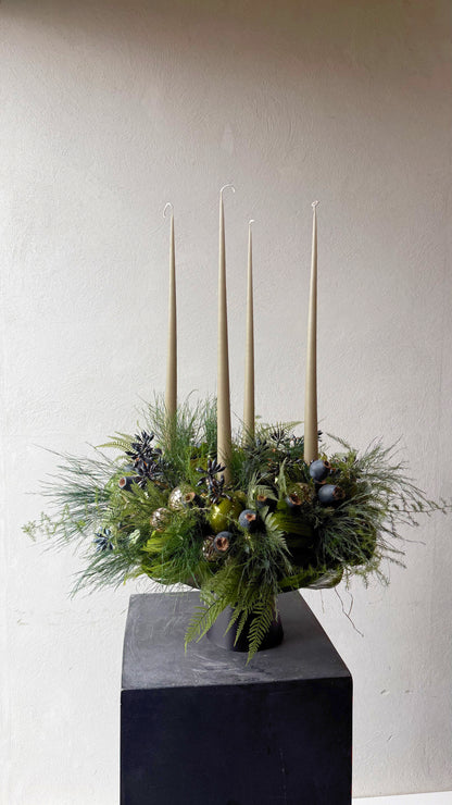 Adventkranz GREEN SPARKLING