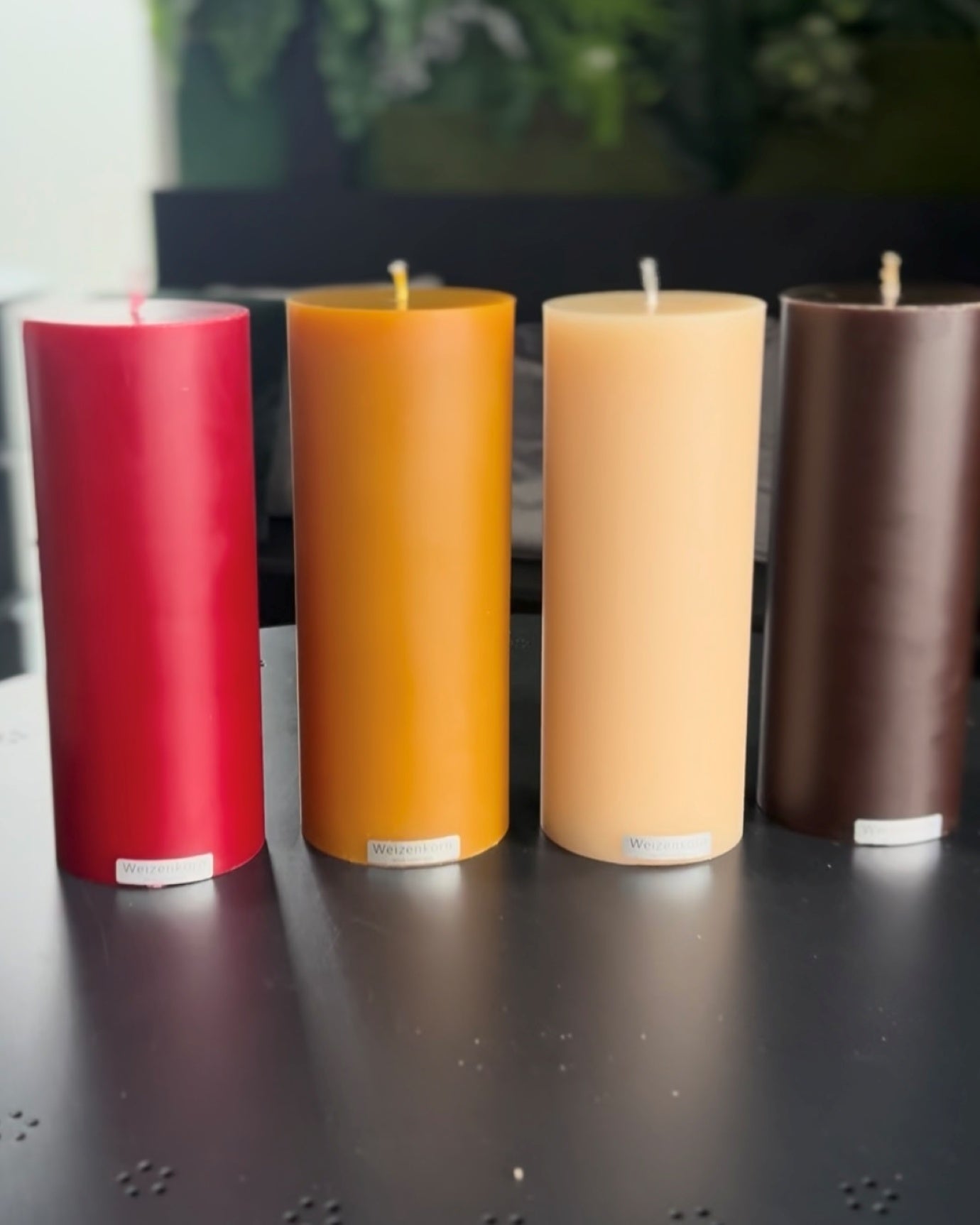 Stumpenkerze Weizenkorn unterschiedliche Größen