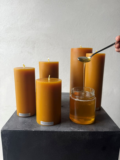 Stumpenkerze Weizenkorn unterschiedliche Größen