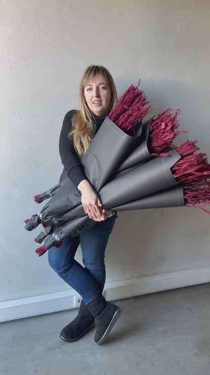 Pflanzenfasern gefärbt - Bordeaux