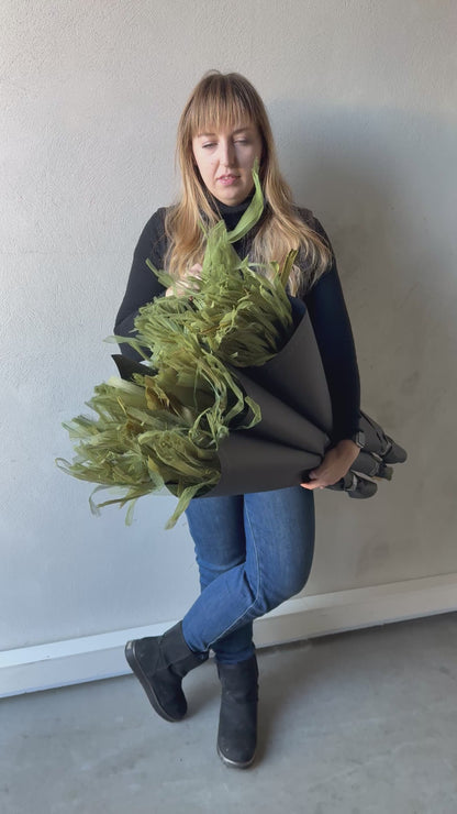 Pflanzenfasern gefärbt - grün