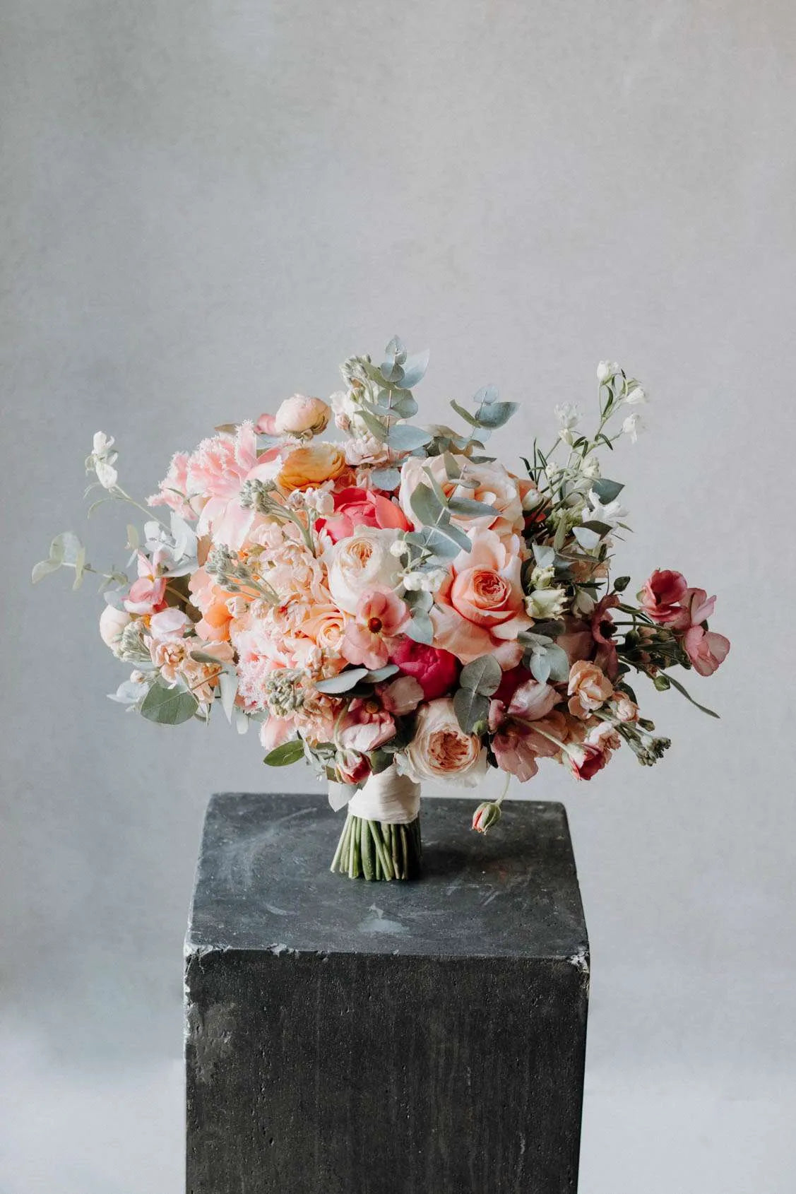 Bridal bouquet pastel garden